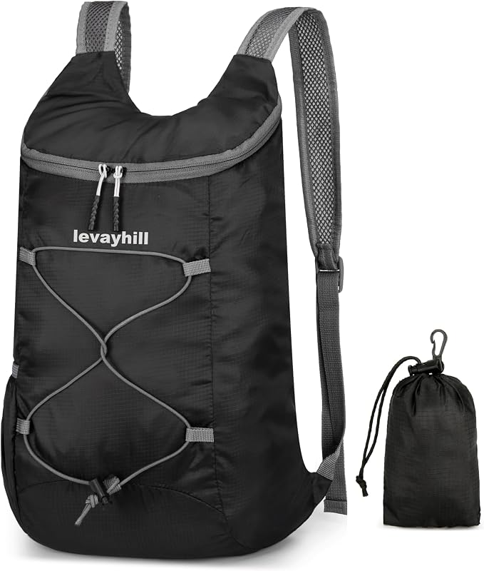 16L Hiking Daypack Lightweight Foldable Travel Backpack Water Repellent Camping by Levayhill