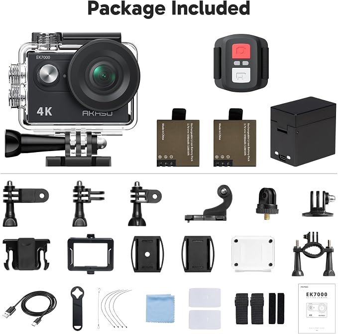 AKASO EK7000 4K30FPS 20MP WiFi Action Camera - Image 9