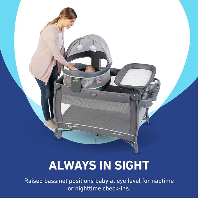 Graco Pack ’n Play Travel Dome LX Playard – Raised Portable Bassinet, UV‑50 - Image 3