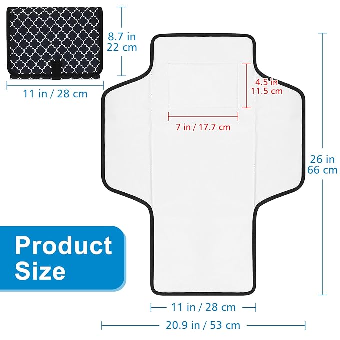 Accmor Portable Diaper Changing Pad, Waterproof Baby Changing Mat, Foldable - Image 6