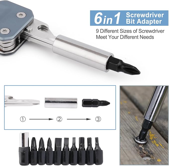 NexTool EDC Multi Tool, 6 in 1 Wrench Multitool - Image 3