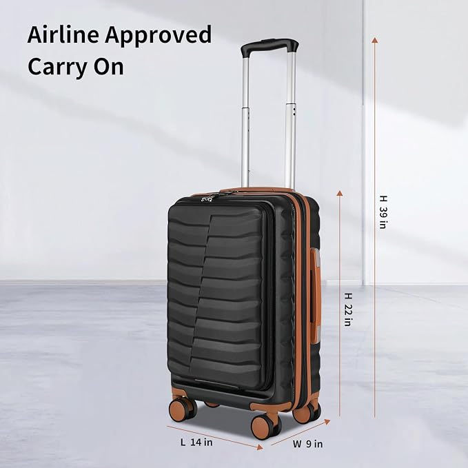 22×14×9 Airline Approved Carry On Expandable Luggage - Image 3