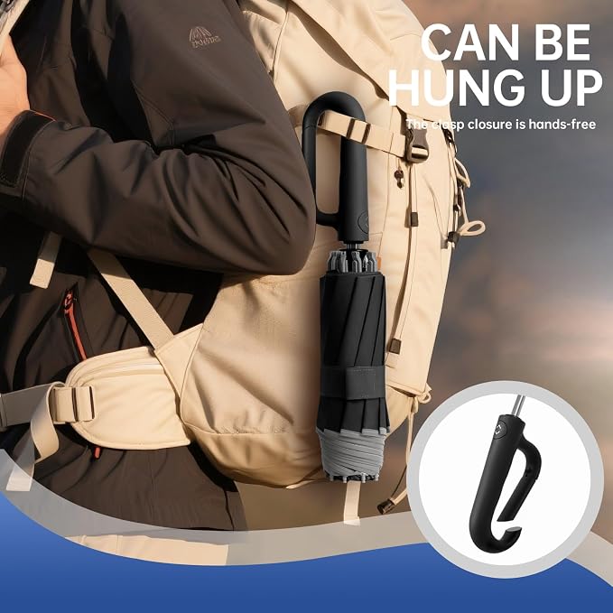 Portable Travel Umbrella, and windproof, reverse folding umbrella - Image 7