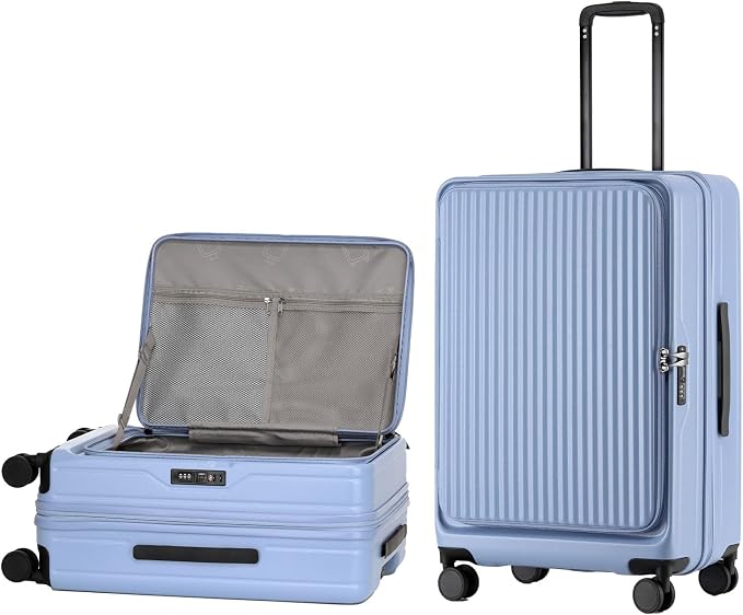 26 Inch Top Opening Checked Travel Luggage Expandable by Unknown
