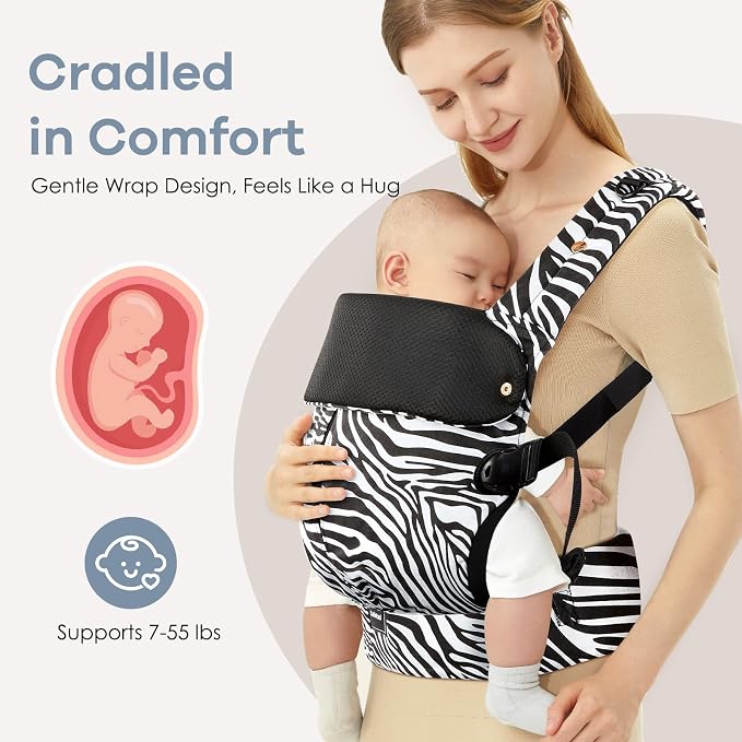 Baby Carrier with Lumbar Support, Cozy Baby Carrier Newborn to Toddler with - Image 6