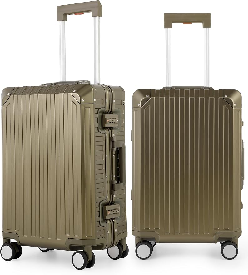 Mvst Luggage Premium All Aluminum Magnesium Carry On 20'' Lightweight Metal by KANGSHILU