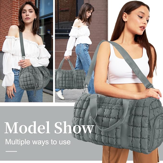 Quilted Travel Duffle Bag Gym Bag - Image 4
