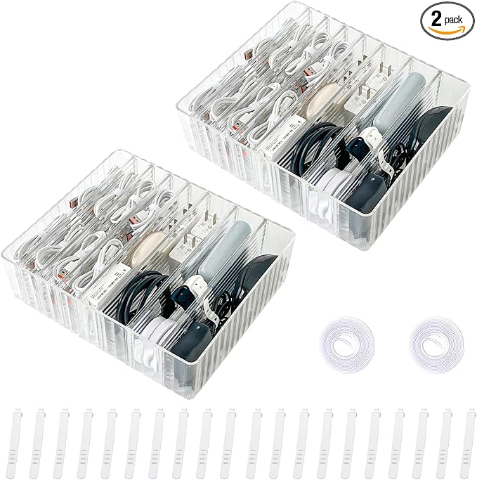 Yesesion Clear Cord Storage Box by Yesesion