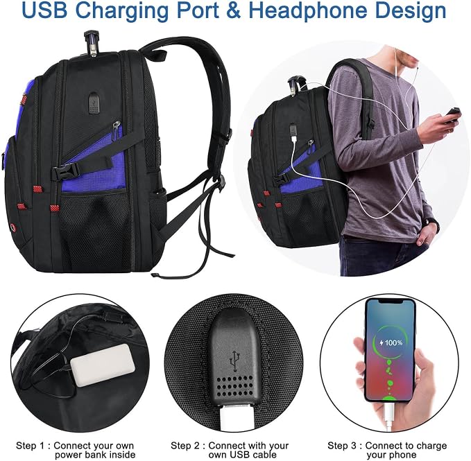 Z-MGKISS Extra Large Backpack, Travel Laptop Bag - Image 7