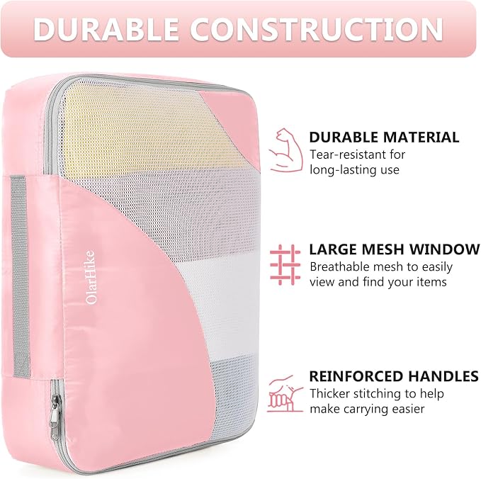 8 Set Packing Cubes for Travel, Gifts for Women Mom, Anti-Tearing Suitcase - Image 4