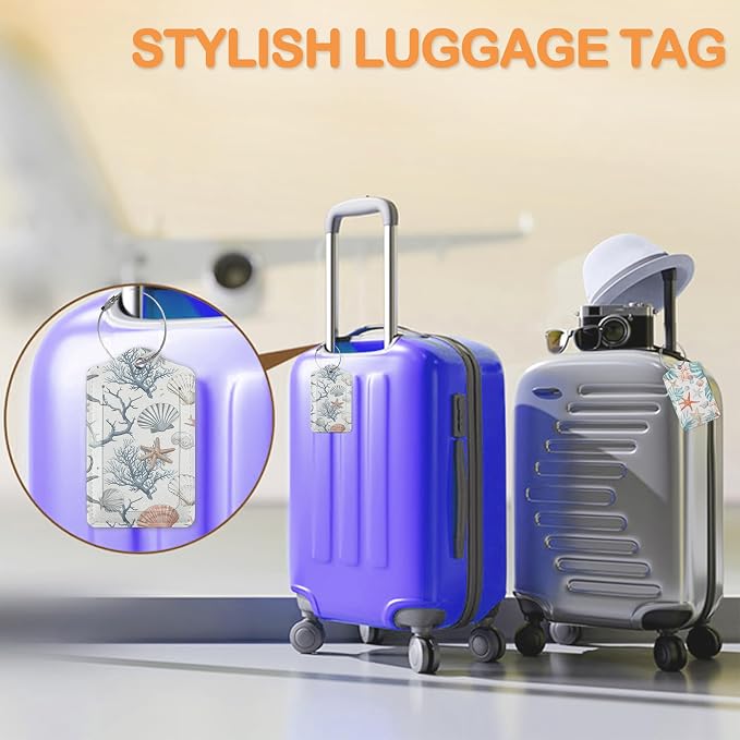 Tropical Seashells Summer 3 Pack Luggage Tags - Image 5