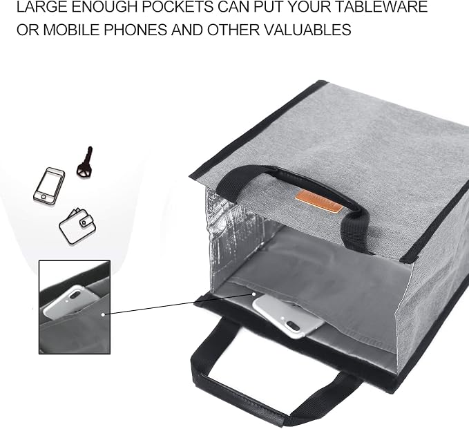 Lunch Bags for Women Insulated Reusable Lunch Tote - Image 6