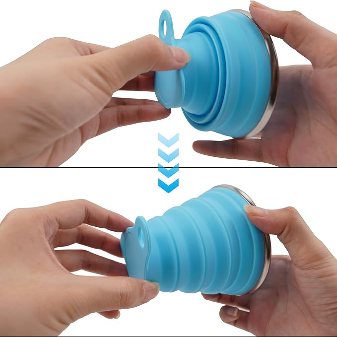 2 Pack Silicone Collapsible Travel Cup - Image 4