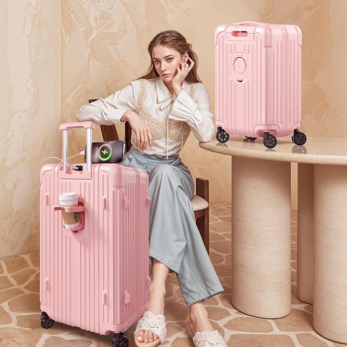 Krute Carry on Luggage 20 Inch USB Suitcases - Image 3