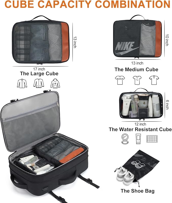 Travel Laptop Backpack, 42L Carry on Luggage, Flight Approved Expandable - Image 3