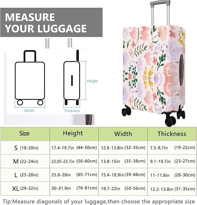 Travel Luggage Cover Suitcase Protector Fits 18-32 Inch Wheel Covers - Image 6