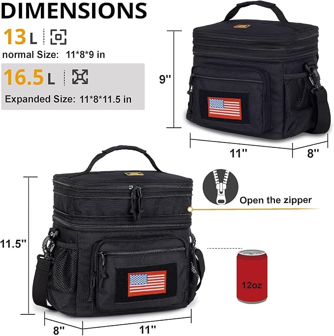 ATRIPACK Lunch Bag for Men, Double Deck Tactical Lunch Box Work - Image 4