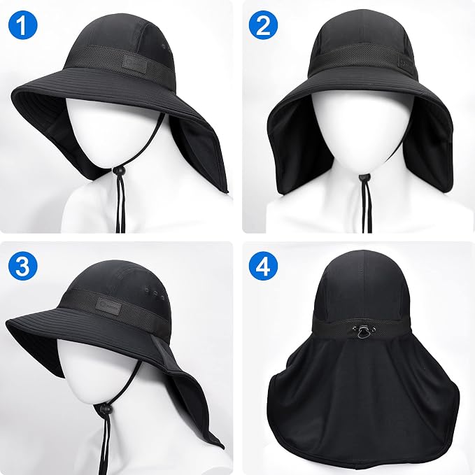 Sukeen Cooling Sun Hat for Men Women UPF50+ Wide Brim Fishing Hat - Image 7