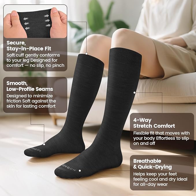 LEVSOX Merino Wool Compression Socks - Image 4