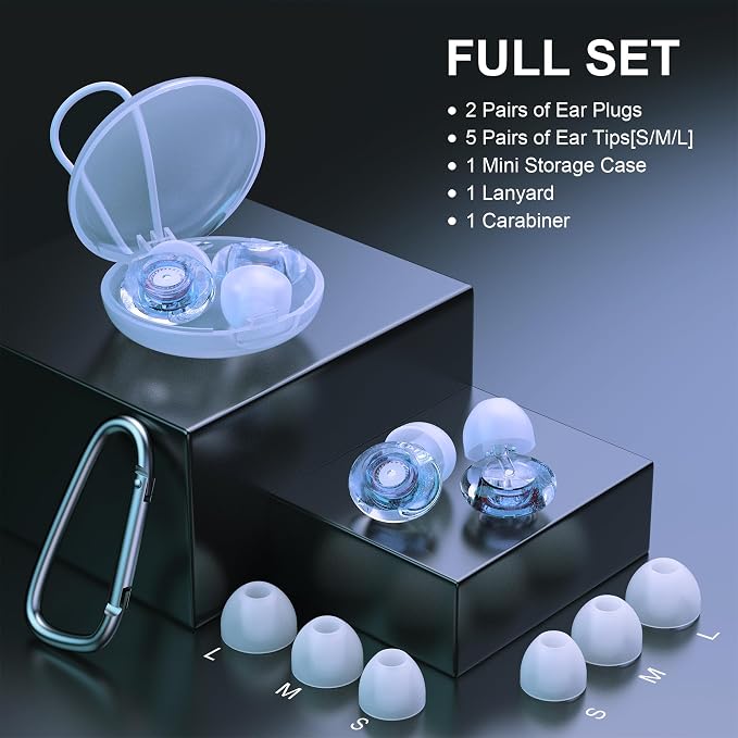 Ear Plugs for Concerts, 2 Pack High Fidelity Ear Plugs, Reusable Silicone - Image 6