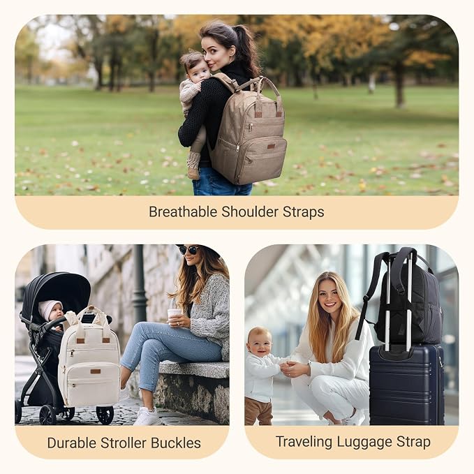 mommore Diaper Bag Expandable Large Baby Bag - Image 5