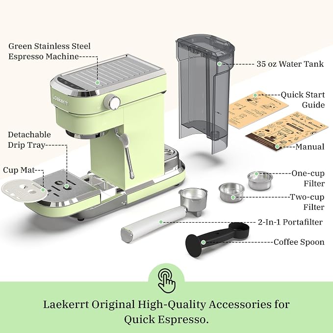 Laekerrt Espresso Machine 20 Bar Espresso Maker CMEP01 - Image 7