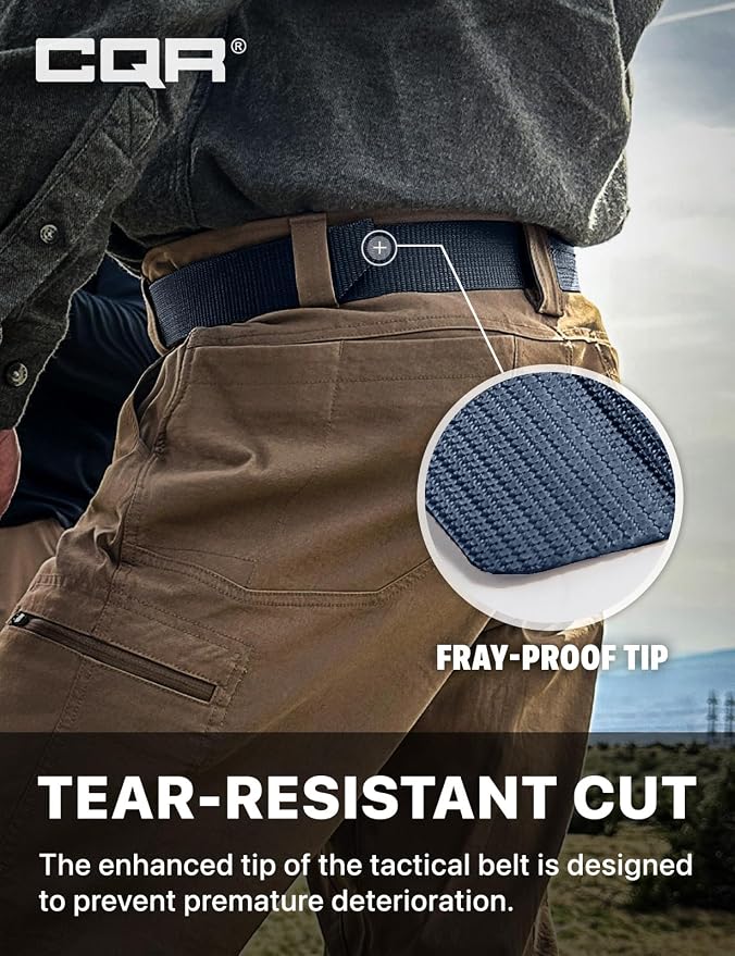 CQR Tactical Belt, Military Style Heavy Duty Belt, Webbing EDC Quick-Release - Image 2