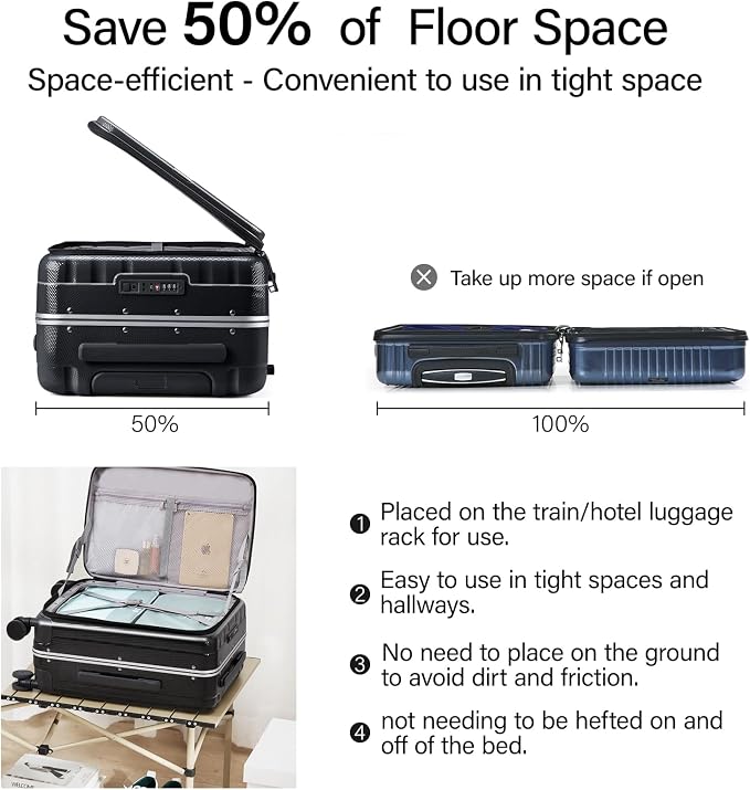 Hanke 26 Inch Large Checked Luggage PC Hard Shell Luggage Top Opening Travel - Image 3