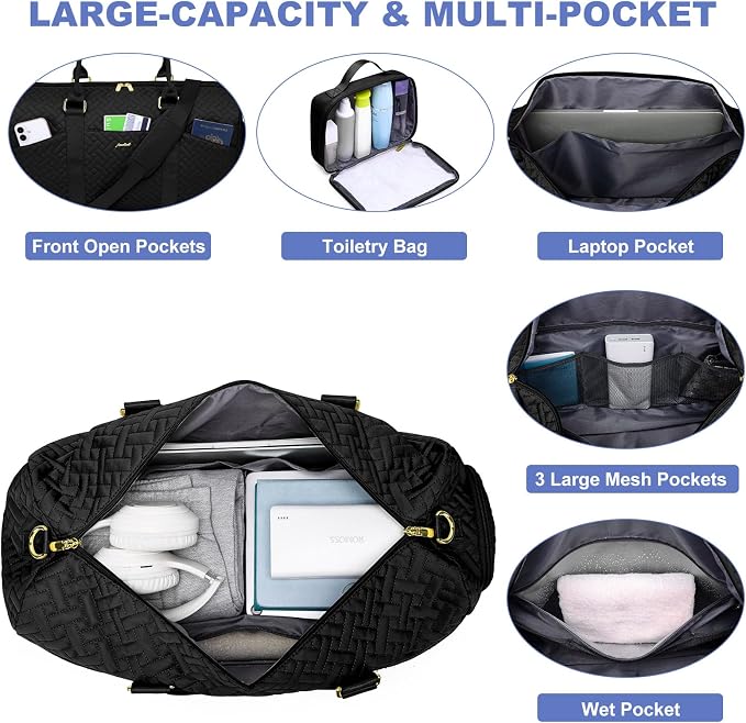 Women Duffle Weekender Travel Bag: Large Duffel Bags - Image 3