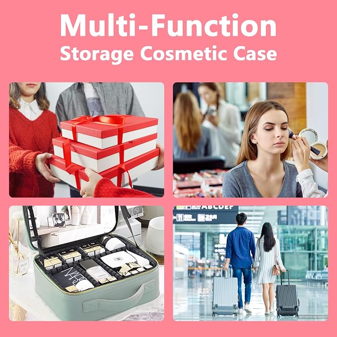 Travel Makeup Bag for Makeup Artists Large Makeup Case, - Image 5