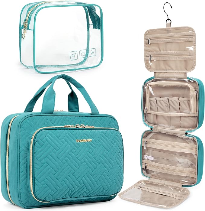 BAGSMART Toiletry Bag Hanging Travel Makeup Organizer by BAGSMART