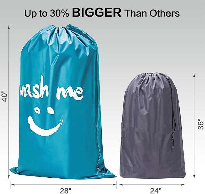 HOMEST XL Wash Me Travel Laundry Bag, Dirty Clothes Organizer, Large Enough to - Image 4