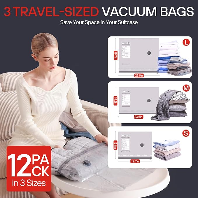 VMstr 12 Pack Vacuum Storage Bags - Image 2