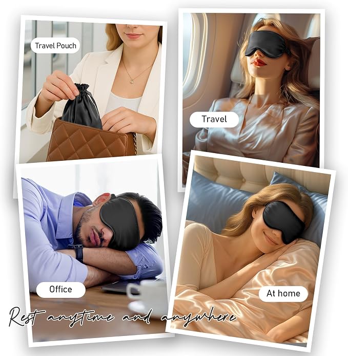 Umisleep 100% Pure Mulberry Silk Sleep Mask, 22 Momme 6A Soft & Smooth Fibers - Image 8