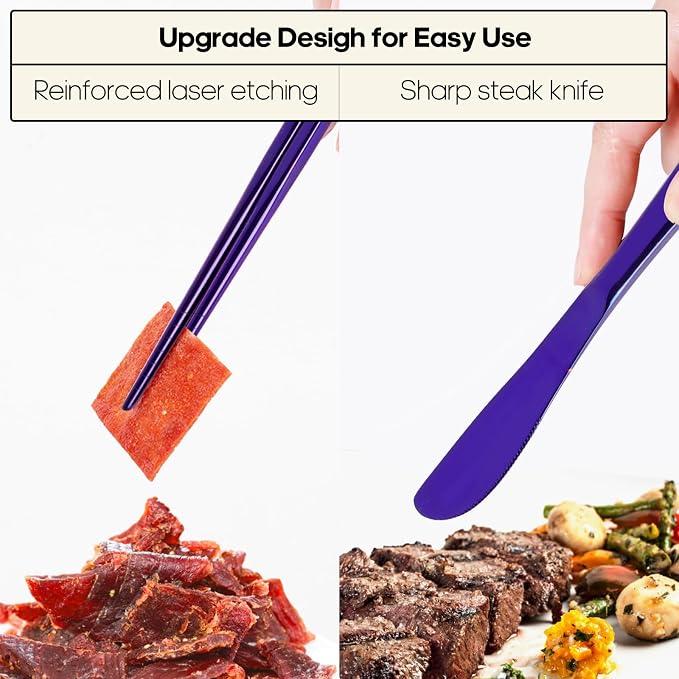 Travel Utensils with Case, Quatish Portable Silverware Set - Image 3