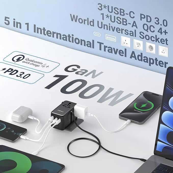 MINIX 100W Universal Travel Adapter - Image 2