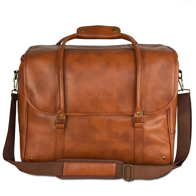 Freshore® 6 Wine Bottles Carrier Leather Bag by Freshore