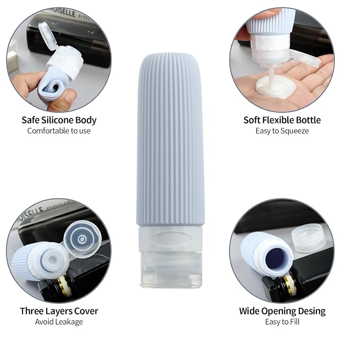 16 Pack Travel Bottles Set, TSA Approved Leak Proof Silicone Squeezable - Image 9