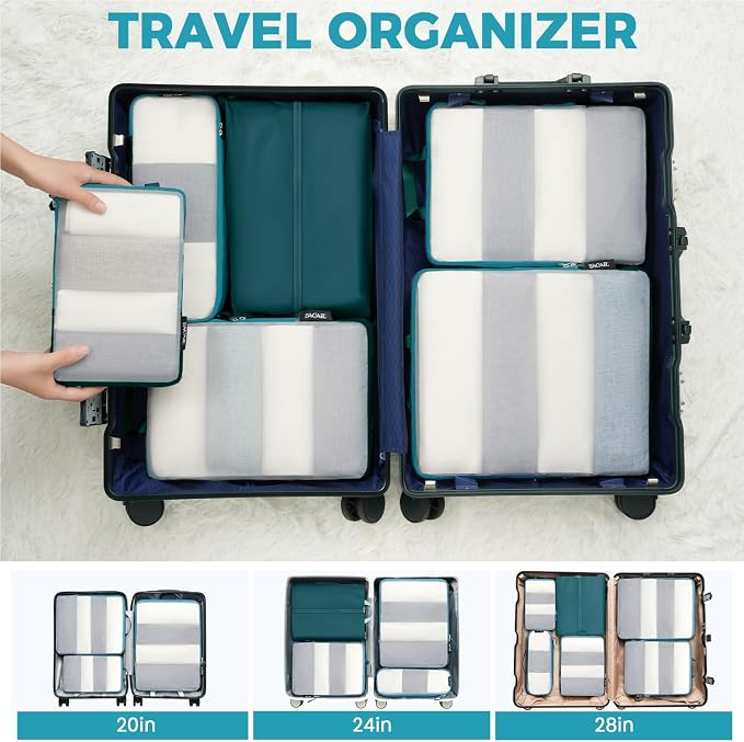 BAGAIL 6 Set Ultralight Compression Packing Cubes Packing Organizer - Image 7