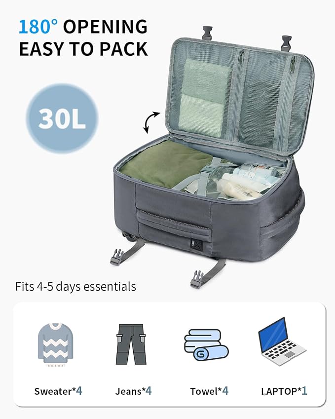 ECOHUB Travel Backpack for Men Women, Carry on Backpack - Image 5