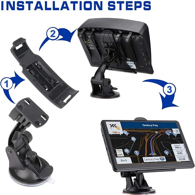 Car GPS Navigation, 2025 Map 7 inch Touch Screen Car GPS, Voice Turn Direction - Image 6
