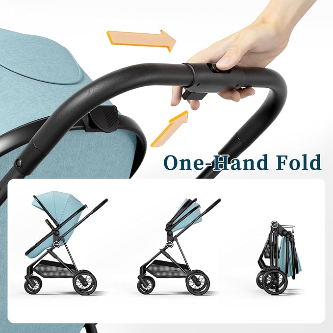 Lite 2.0 Baby Stroller with Newborn Mode, 2-in-1 Foldable Infant Stroller with - Image 4
