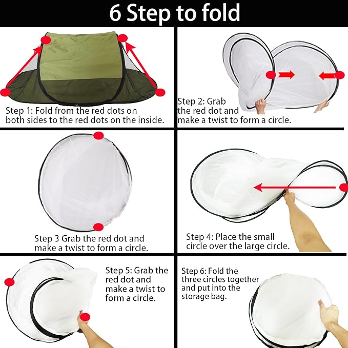 CMINGJ Large Pop Up Mosquito Tent, Portable Foldable Mosquito Net - Image 7