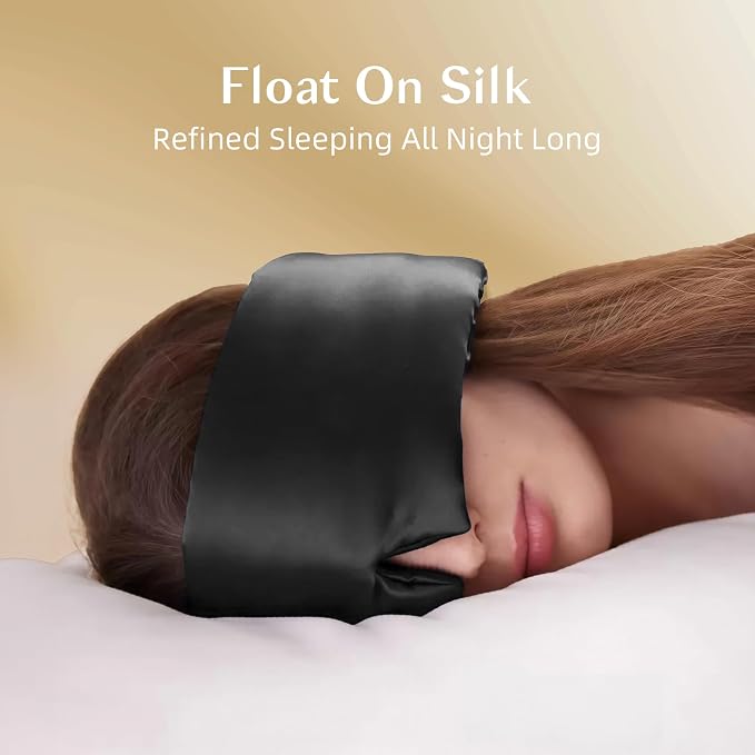 Silk Sleep Mask for Women and Men, Side Sleeper, 22 Momme Pure Mulberry Silk - Image 4