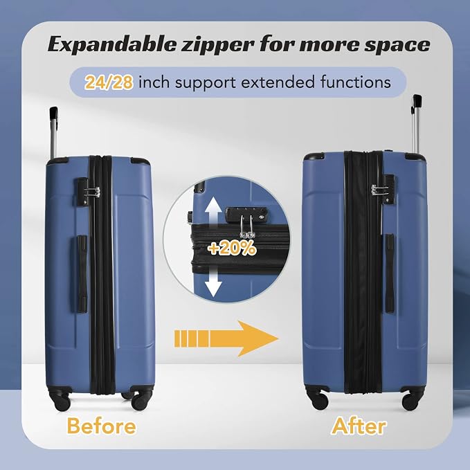 Merax 28 Inch Checked-Large Luggage - Image 4