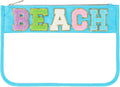 DYSHAYEN Chenille Letter Clear Zipper Pouch by DYSHAYEN