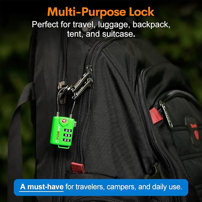 TSA Approved Cable Luggage Locks, Re-settable Combination - Image 5
