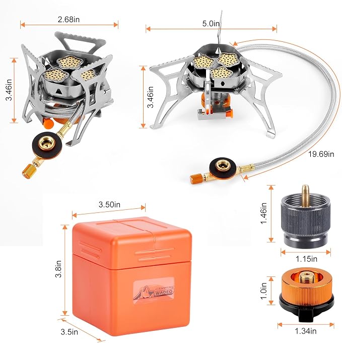 WADEO 6800W Windproof Camping Stove, Backpacking Stove - Image 6