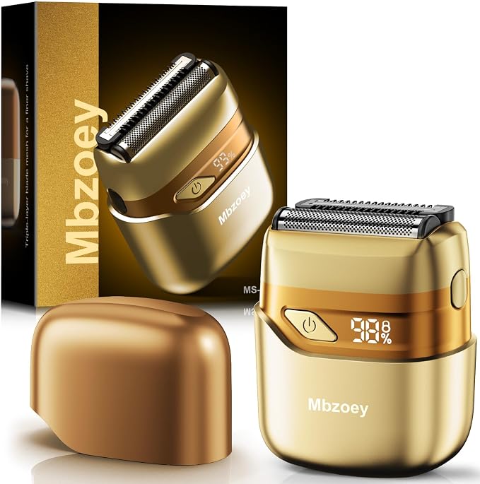 Electric Foil Shavers for Men, Mini Electric Razor, Compact Face Shaver by Mbzoey