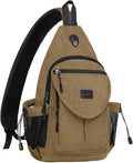 MOSISO Sling Backpack, Canvas Crossbody Hiking Daypack Bag by MOSISO